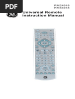 Universal Remote Instruction Manual: RM24918 RM84918