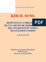 KIM IL SUNG - Respuestas A Preguntas de Un Grupo de Periodistas Del Washington Times, de Estados Unidos