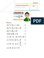 Ecuaciones de Segundo Grado
