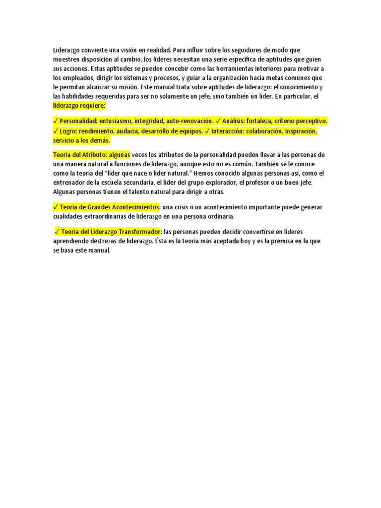 Aptitudes Clave para el Liderazgo Efectivo | PDF | Negocios