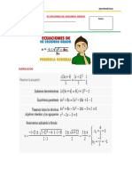 TEORIA DE ECUACION CUADRATICA