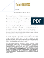 Peaje Caimanera Comunicado A La Opinion Publica - Peaje La Caimanera