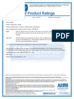 Certificate of Product Ratings