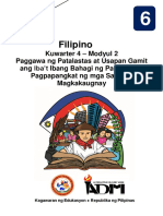 Filipino 6 Q4 Module 2-Paggawa NG Patalastas at Usapan Gamit Ang Iba't Ibang Bahagi NG Pananalita, Pagpapangkat NG Mga Salitang Magkakaugnay - v4