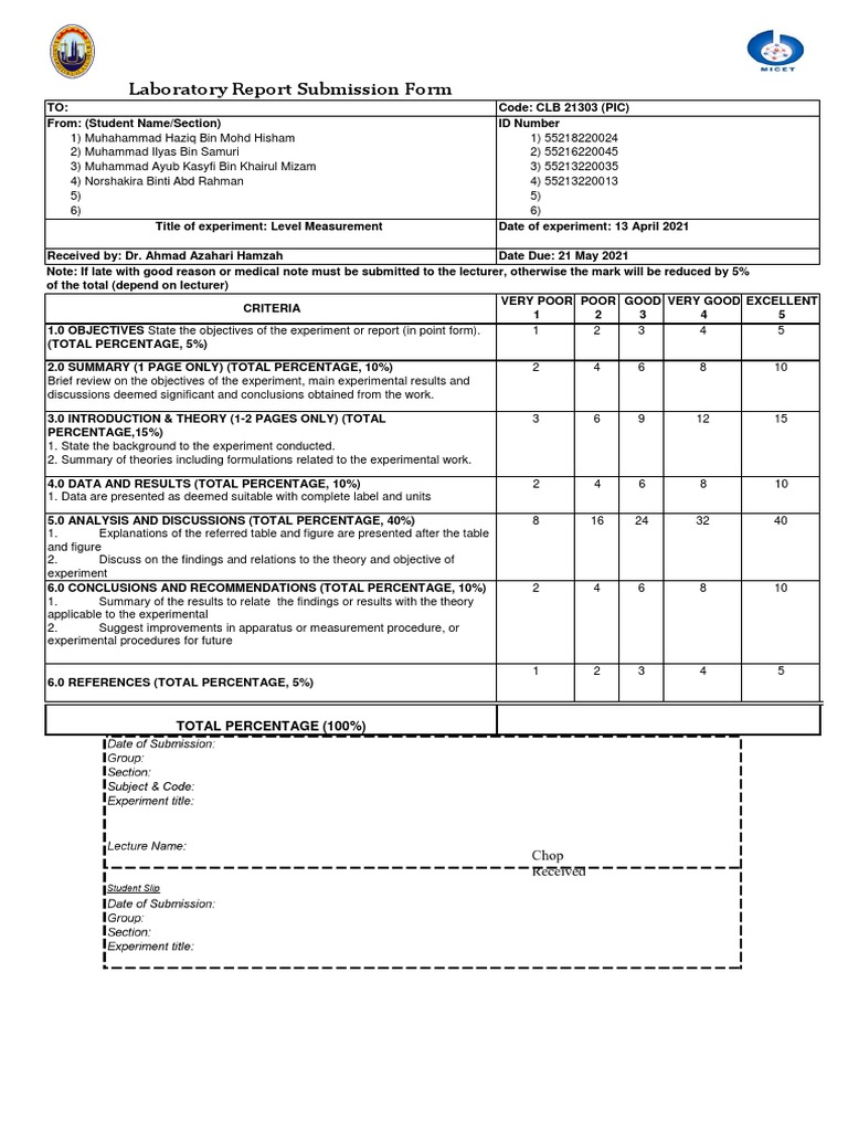 Lab Report - Exp 3 - G6 | PDF | Calibration | Pressure