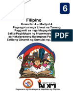 Filipino: Kuwarter 4 - Modyul 4
