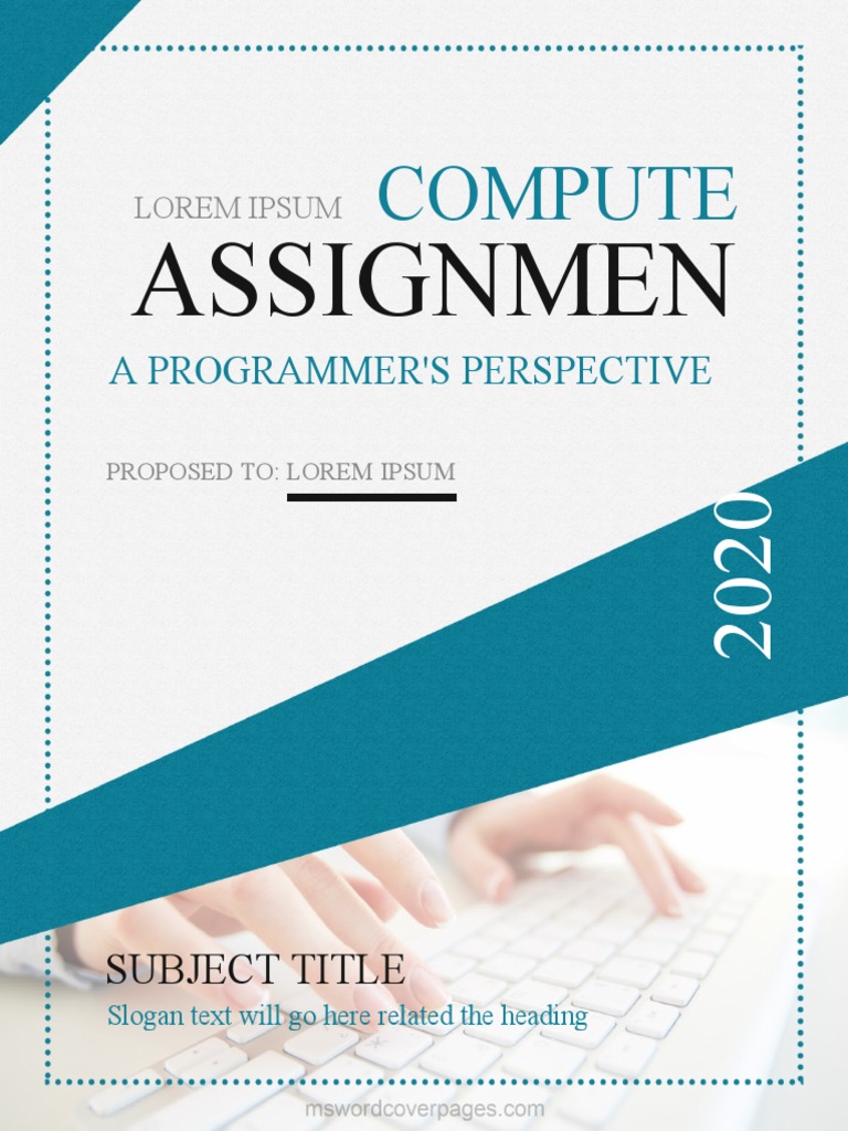 Computer Assignment Cover Page 1 | PDF