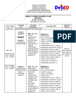 Health 8: Weekly Home Learning Plan Mapeh 8 Week 1 Quarter 4