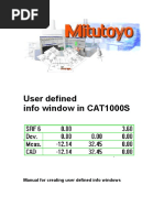 User Defined Info Window in CAT1000S