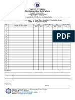 Daily Attendance Sheet of Teaching and Non