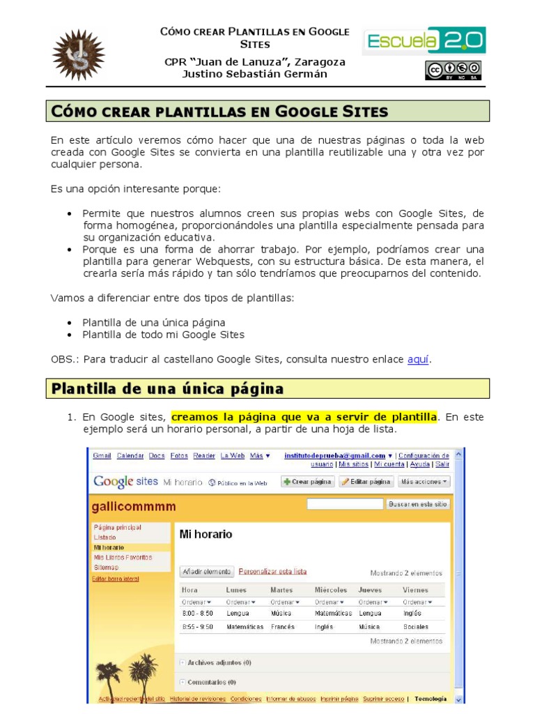 COMO USAR GOOGLE SITES intelligence overview