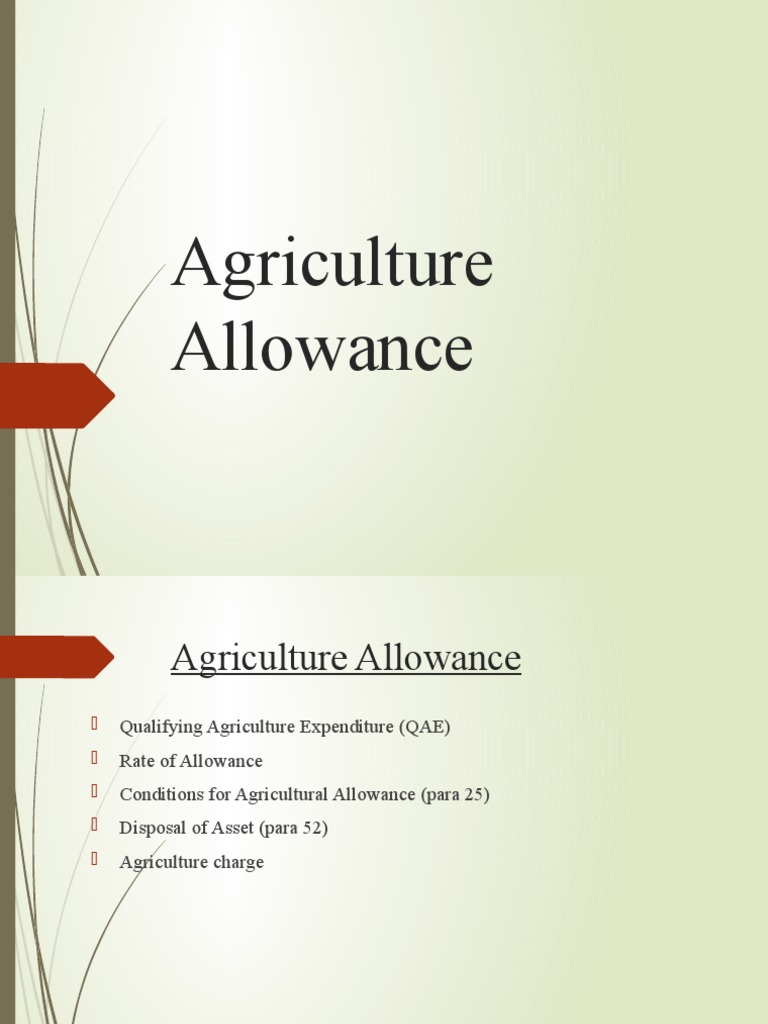CHAPTER 2a AGRICULTURE FOREST ALLOWANCE PDF Taxation Public Finance