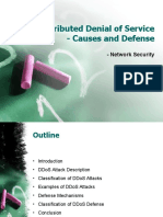 Distributed Denial of Service - Causes and Defense: - Network Security