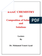 Basic Chemistry (6) : Composition of Substances and Solutions