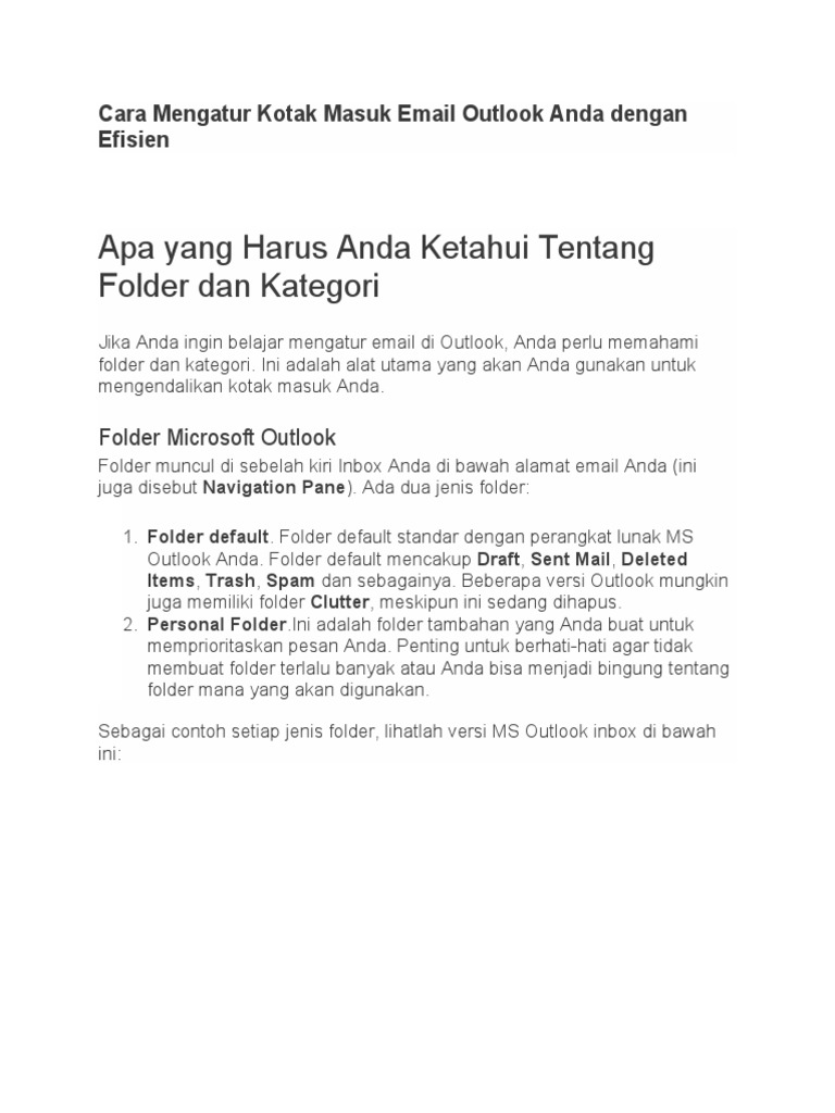 Mengelola Kotak Masuk dengan Efisien