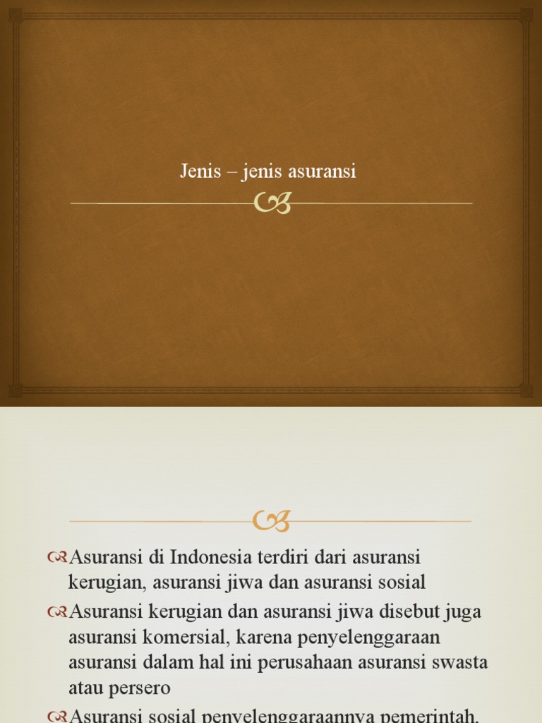 Jenis Jenis Asuransi PDF
