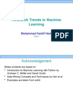 Research Trends in Machine Learning: Muhammad Kashif Hanif