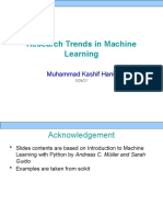 Research Trends in Machine Learning: Muhammad Kashif Hanif
