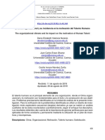 El Clima Organizacional y Su Incidencia en La Motivación Del Personal