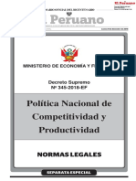 1.6 Política Nacional de Competitividad