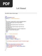 Lab Manual: The PHP Contact Form Script