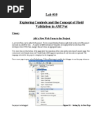 Lab #10 Exploring Controls and The Concept of Field: Theory Add A New Web Form To The Project