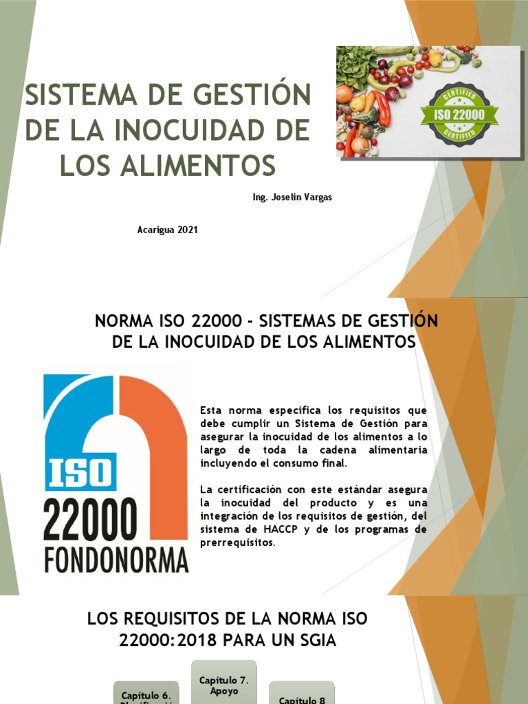 Norma ISO 22000 - Sistemas de Gestión de La Inocuidad de Los Alimentos ...