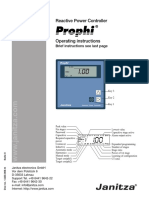Reactive Power Controller: Brief Instructions See Last Page
