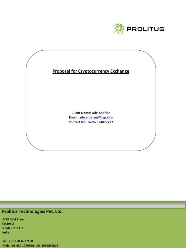 Prolitus - Proposal - Crypto Exchange Ade Andrian | PDF | Cryptocurrency |  Information Age