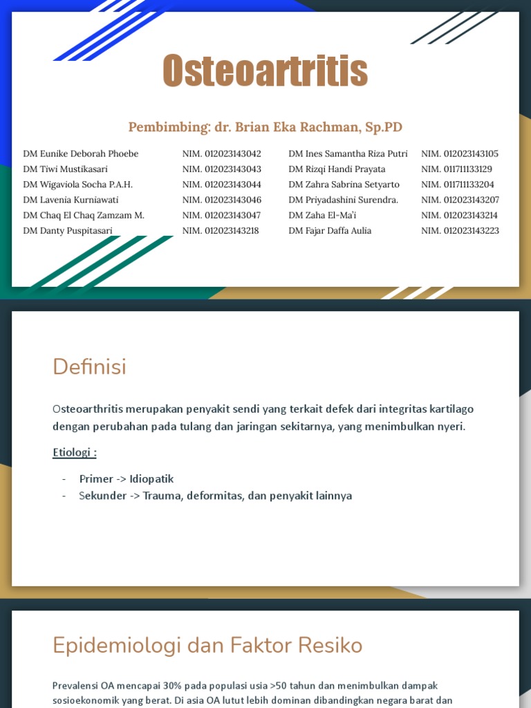 Osteoartritis Pdf Pengembangan Diri Kesehatan Holistik