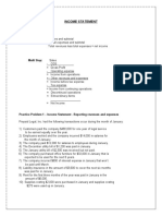 Income Statement: Format: Single Step: List All Revenues and Subtotal