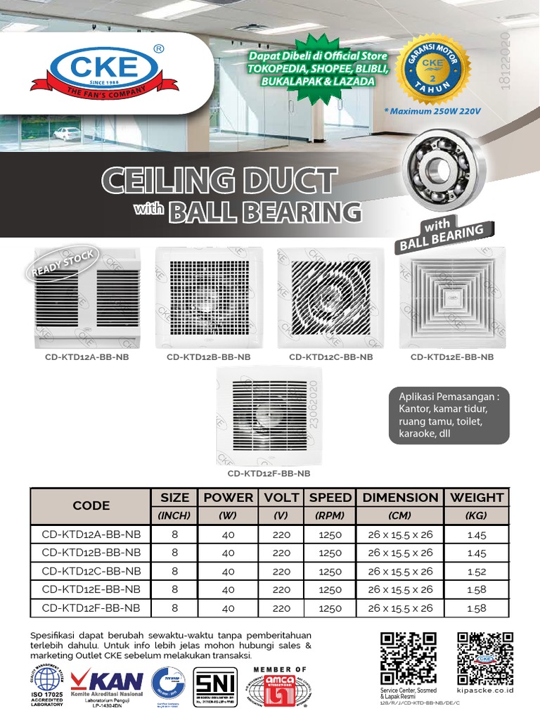Ceiling Duct CD Ktd12a BB NB | PDF