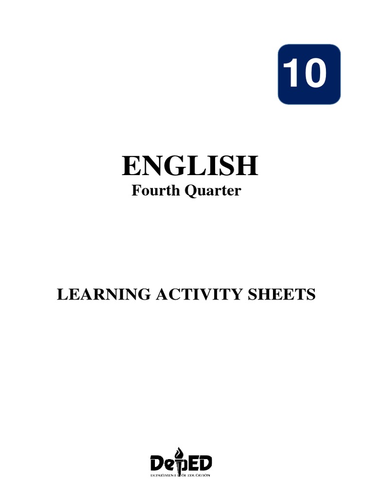 English: Learning Activity Sheets | PDF | Grammatical Number ...