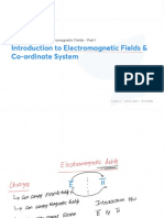 Introduction To Electromagnetic Fields Coordinate System With Anno