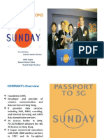 SUNDAY COMMUNICATIONS LIMITED: Hong Kong's Pioneer 3G Operator