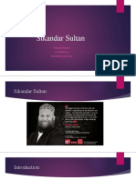 Sikandar Sultan: Presented By: Ali Murtaza Shahroze Sufyan