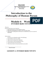 Introduction To The Philosophy of Human Person Module 6-Week 6