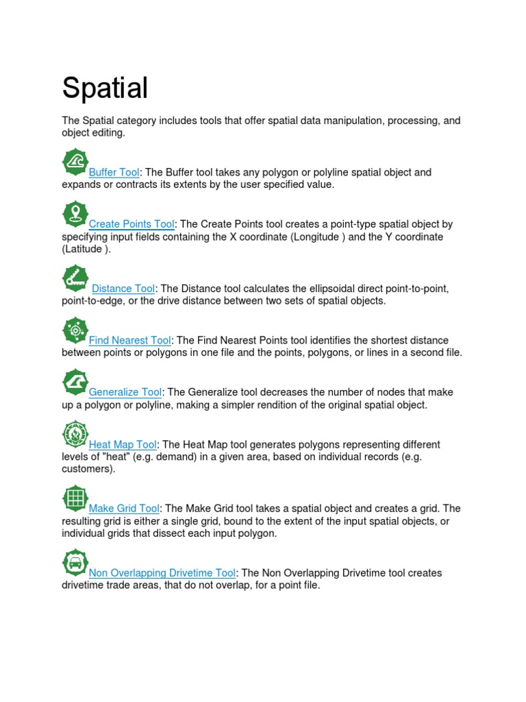 Spatial: Buffer Tool | PDF | Latitude | Longitude