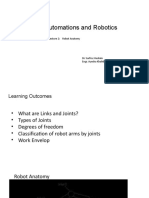 AIET-383 Automations and Robotics: Lecture 2: Robot Anatomy