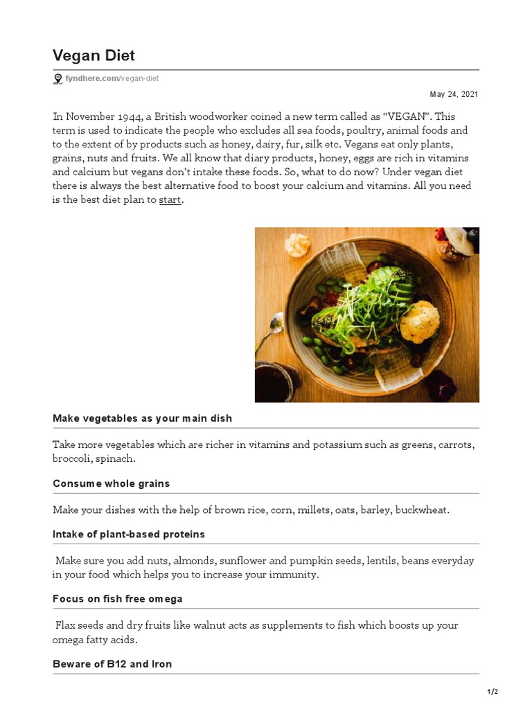 Vegan Diet | PDF