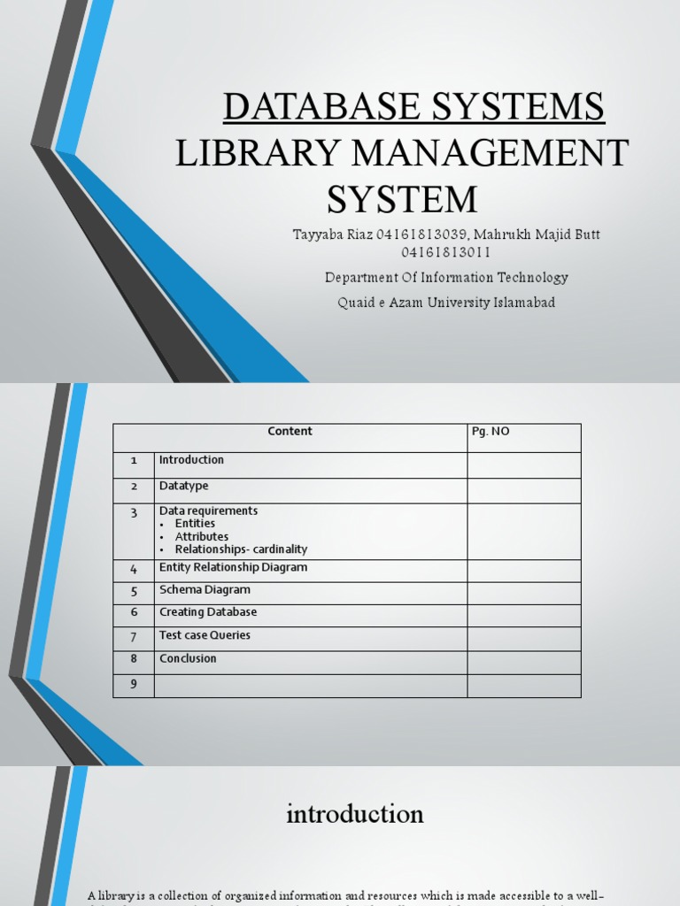 DATABASE LIBRARY MANAGEMENT SYSTEM | PDF | Libraries | Data Type