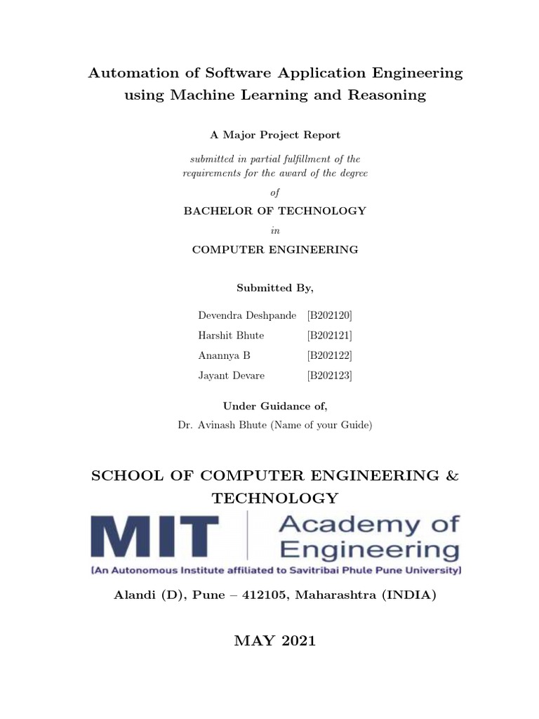 Automation of Software Application Engineering Using Machine Learning ...