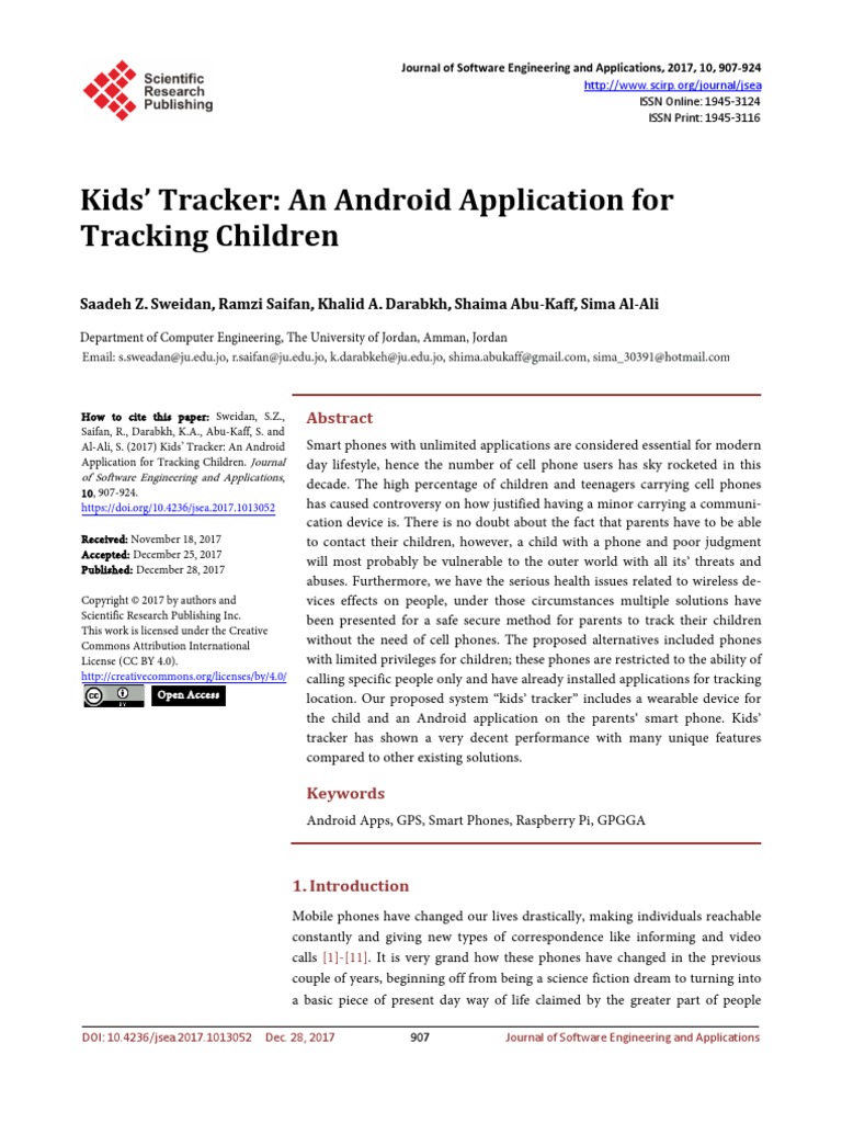 Kids' Tracker: An Android Application For Tracking Children | PDF ...