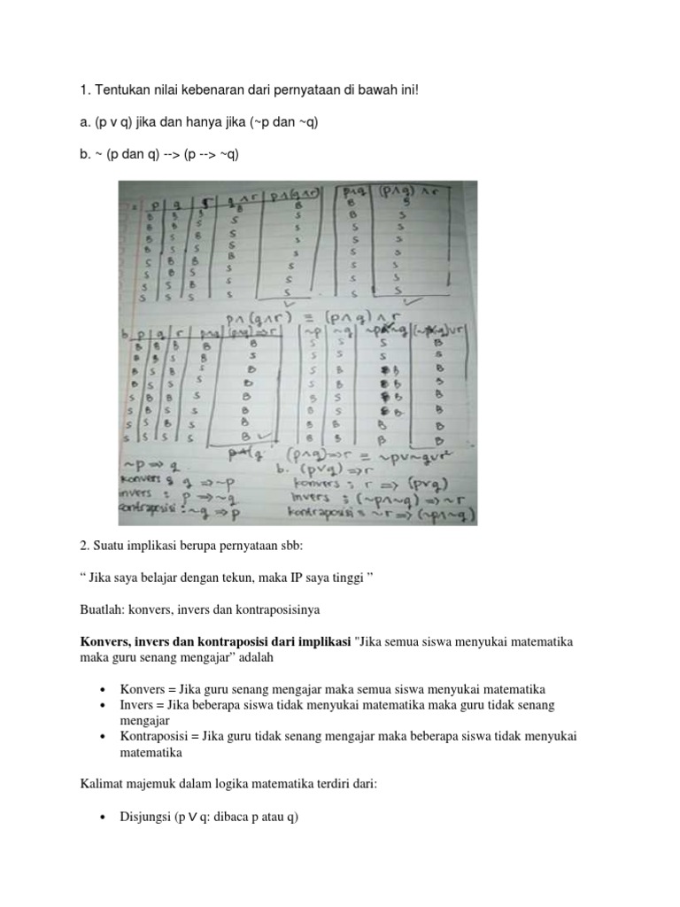 Logika Matematika dan Himpunan dalam Fungsi | PDF