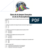 Quiz Langue Francaise Francophonie