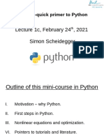 Python primer for computational science