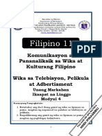 FILIPINO 11 - Q1 - Mod4