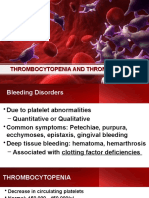 Thrombocytopenia and Thrombocytosis Thrombocytopenia and Thrombocytosis