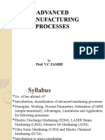 Advanced Manufacturing Processes: Prof. V.C.TAMBE