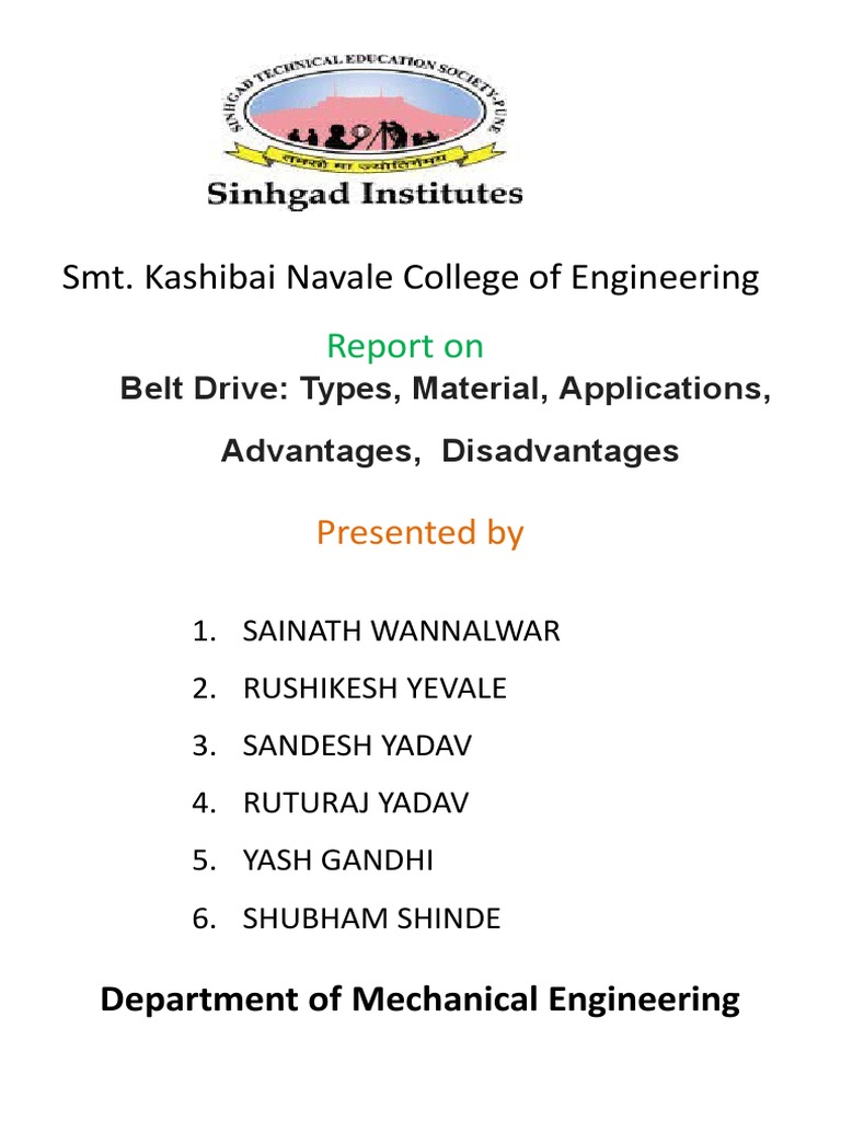 Belt Drive Types Material Applications Advantages Disadvantages Ppt 1